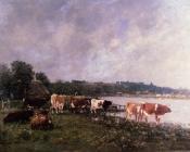 尤金布丹 - Cows on the Banks of the Touques